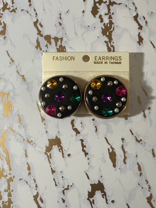 Vintage style Jewel earrings (Clip on)