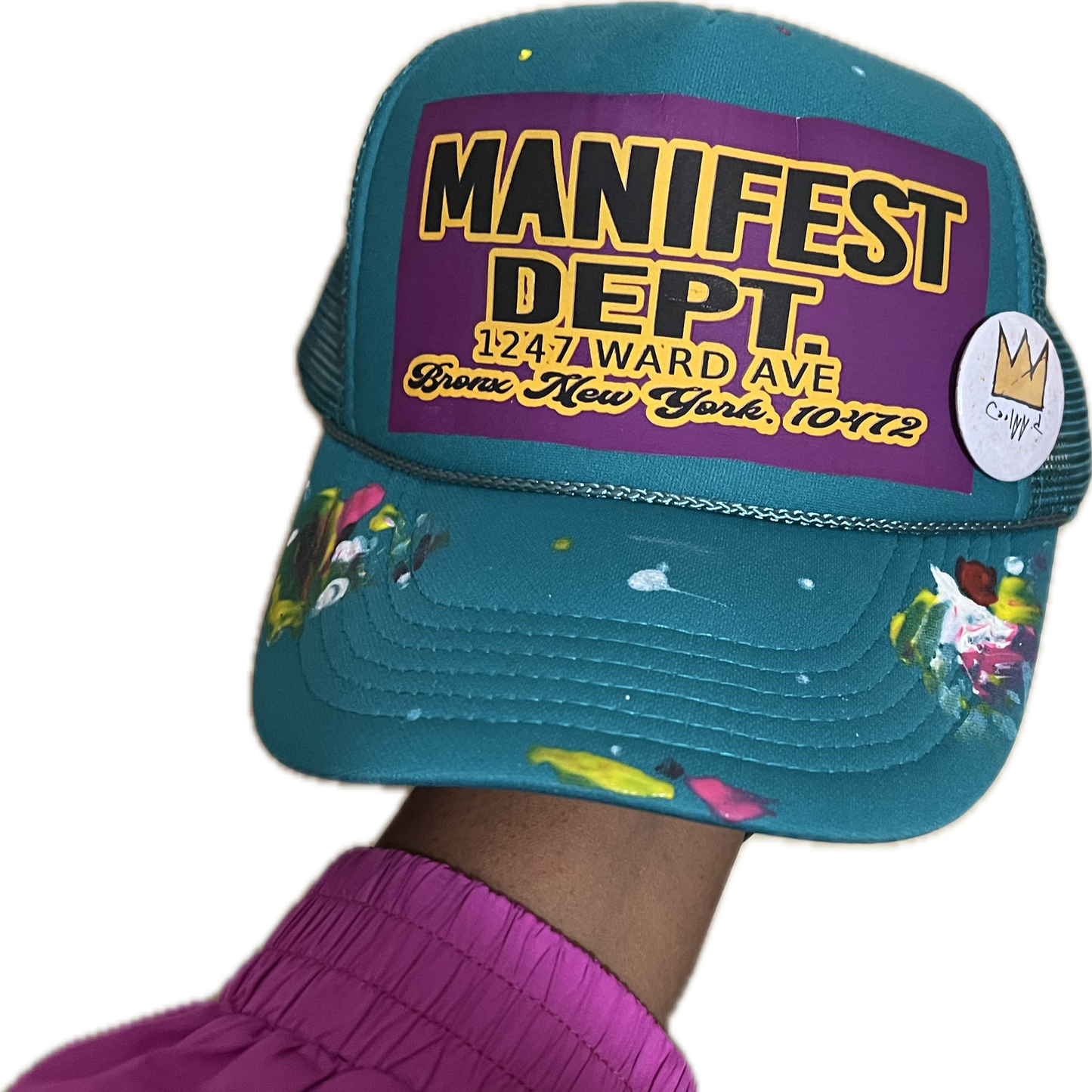 Pre- Loved Manifest Dept. Hat ( teal/purple)