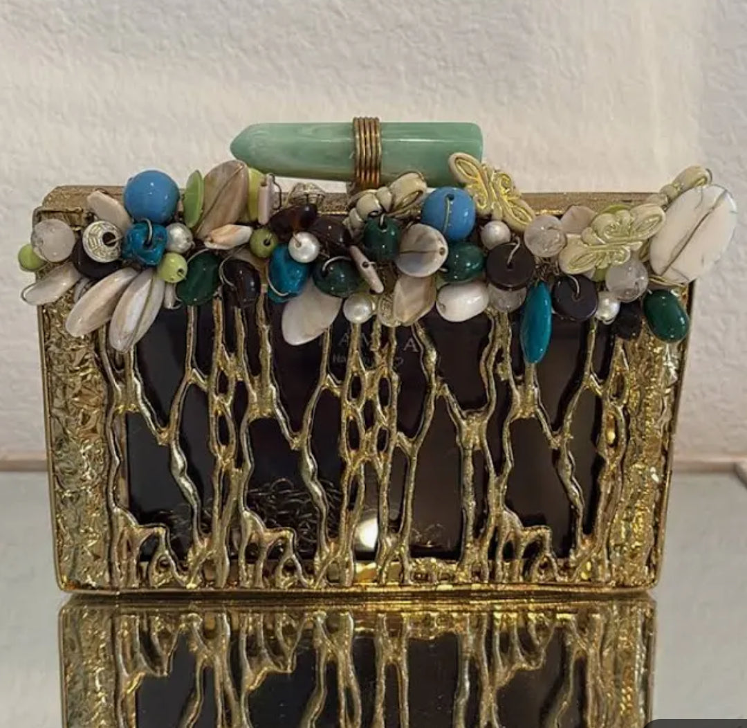 Ramla Bag - Black C- Thru (Clutch/Crossbody) Handmade