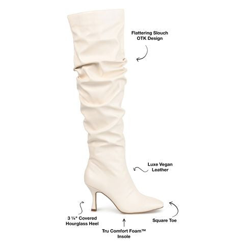 Knee High Women's Boot (8W) Off-white