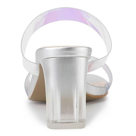 Iridescent Slip on Sandals (9W)