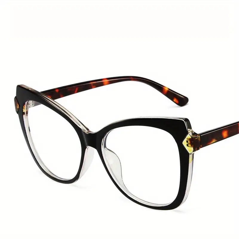 Black/ Print Cat-Eye Glasses