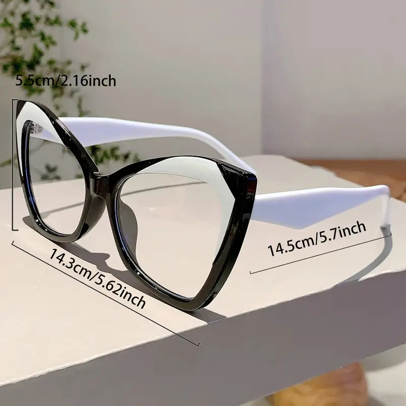 Black and White Cat-Eye Glasses