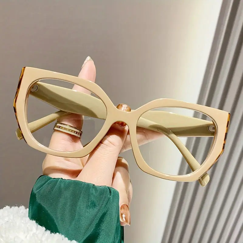 Semi - Geometric Tan (Coffee w/ Cream) /Print Glasses