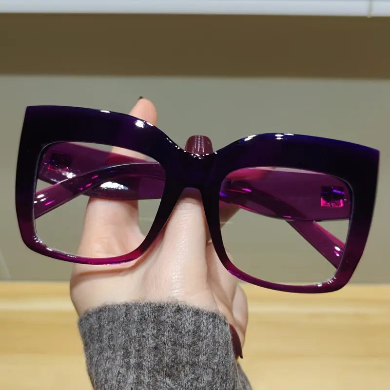 Oversize Square Purple Glasses