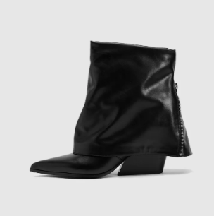 Vegan Leather Pointed Toe Booties size: 8.5
