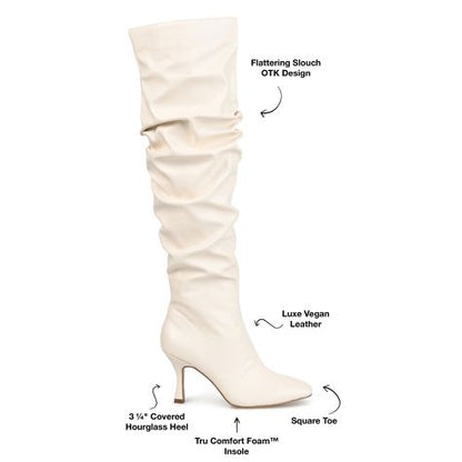 Knee High Women's Boot (8W) Off-white