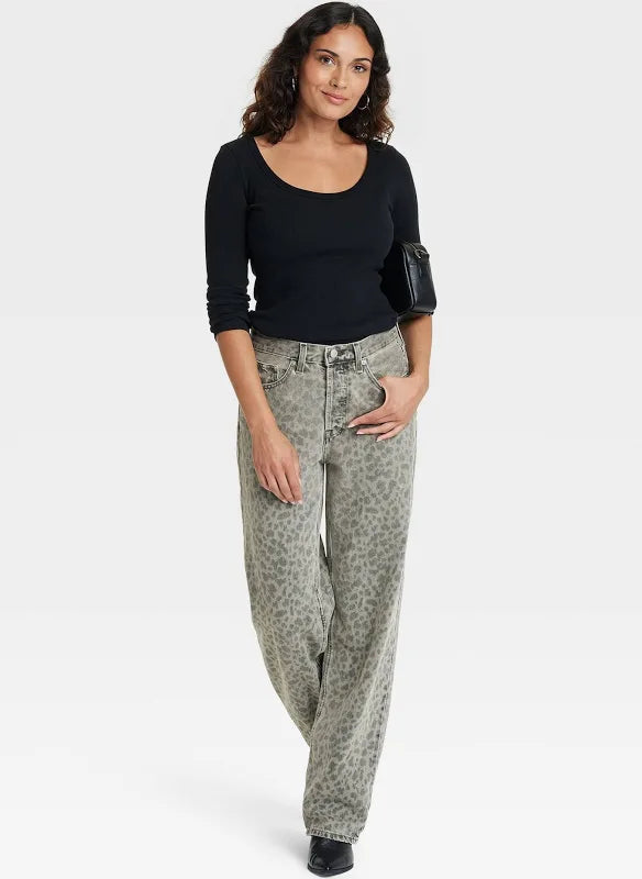 Animal Print Denim (jeans) pants