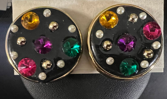 Vintage style Jewel earrings (Clip on)