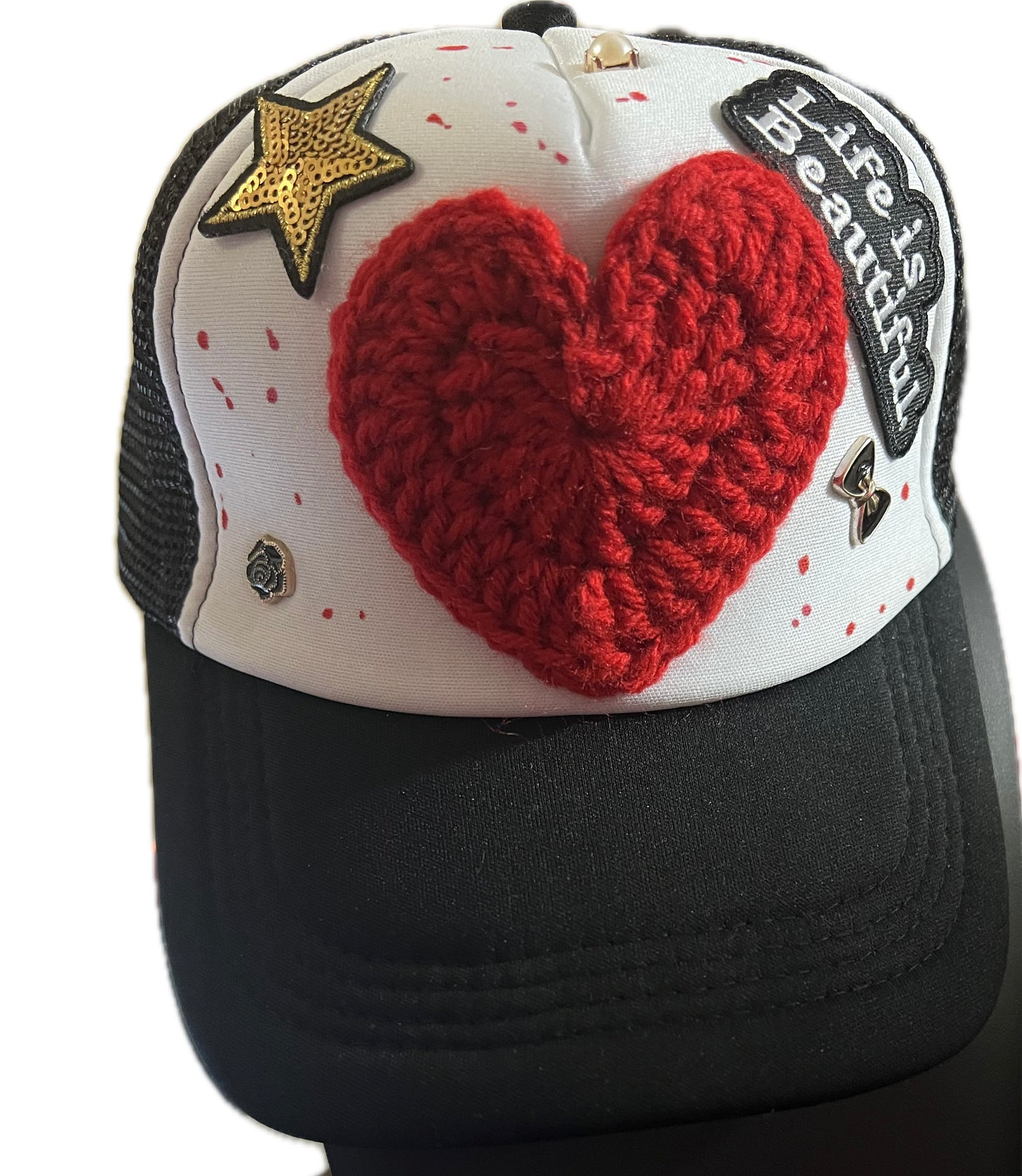 Custom Crochet/ Paint SnapBack hat
