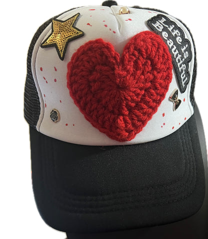 Custom Crochet/ Paint SnapBack hat