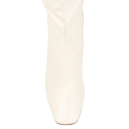 Knee High Women's Boot (8W) Off-white