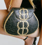 Ramla Bag - Black/ Gold Mosaic (Clutch/Crossbody) Handmade