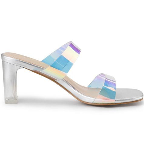 Iridescent Slip on Sandals (9W)