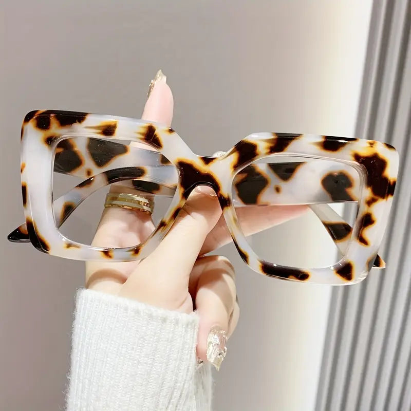 Square Animal Print Glasses