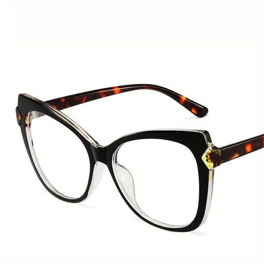 Black/ Print Cat-Eye Glasses