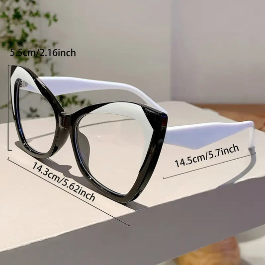Black and White Cat-Eye Glasses