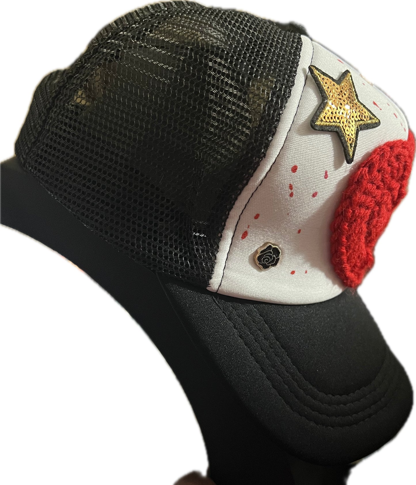 Custom Crochet/ Paint SnapBack hat