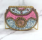 Ramla Bag - Pink/Gold/White Mosaic (Clutch/Crossbody) Handmade