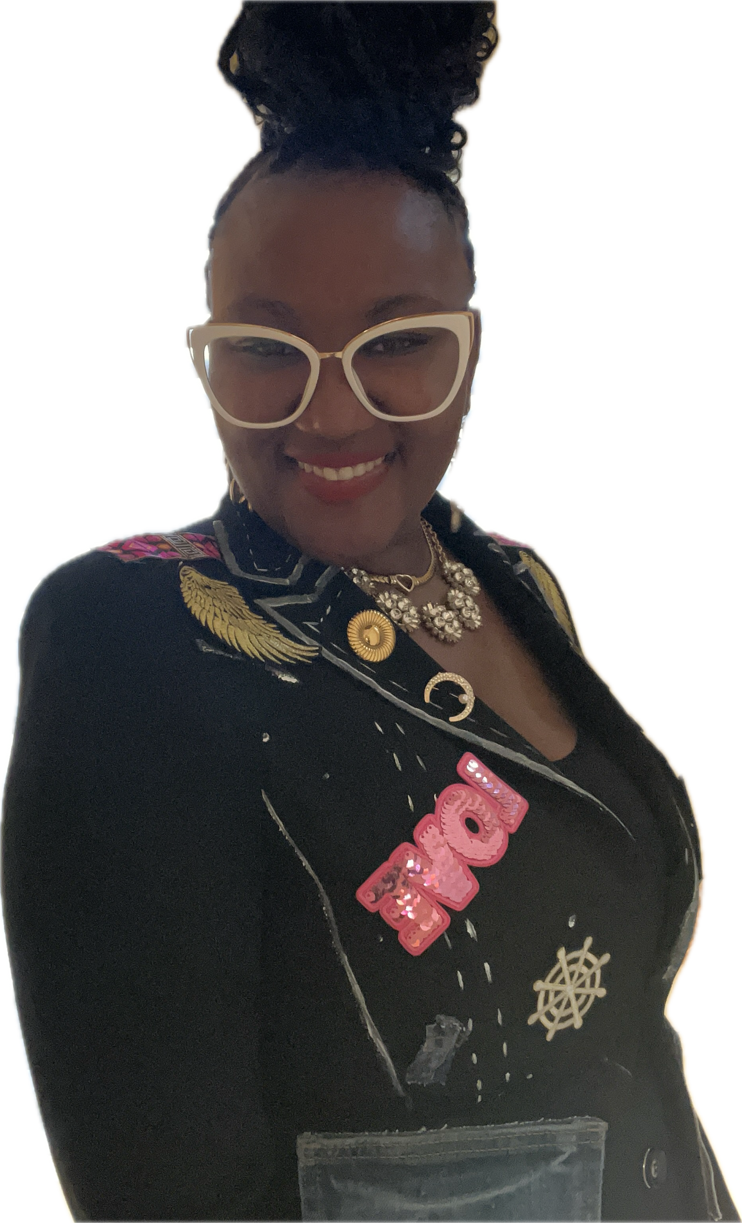 Custom Patchwork/ Paint Blazer (Size 12)