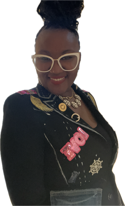 Custom Patchwork/ Paint Blazer (Size 12)