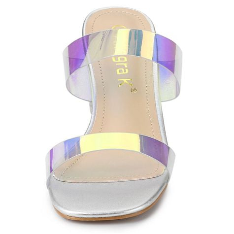 Iridescent Slip on Sandals (9W)