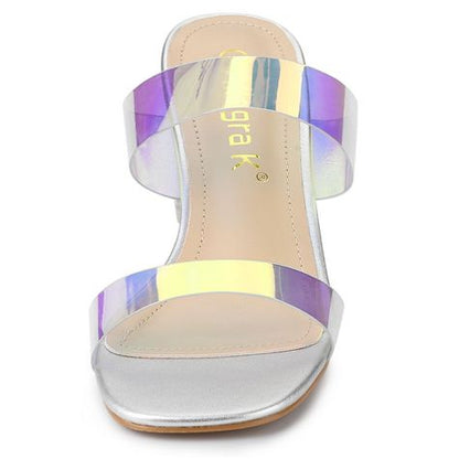 Iridescent Slip on Sandals (9W)