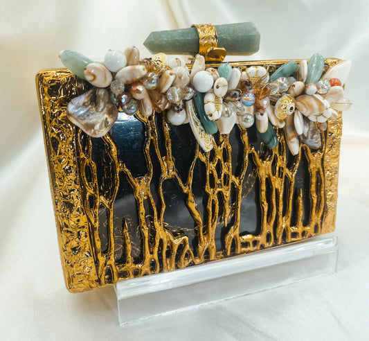 Ramla Bag - Black C- Thru (Clutch/Crossbody) Handmade