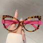 Animal Print/Hot Pink Cat-Eye Glasses