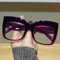 Oversize Square Purple Glasses