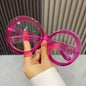 Oversize Circular Pink C-Thru Glasses