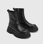 Faux Leather Boots Chelsea boots Black size: 7.5 (w)