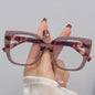 Taupe/ Print Square Glasses