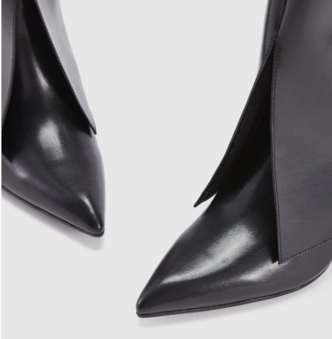 Faux Leather Knee Boots Black size: 5.5