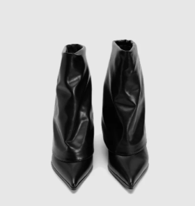 Vegan Leather Pointed Toe Booties size: 8.5